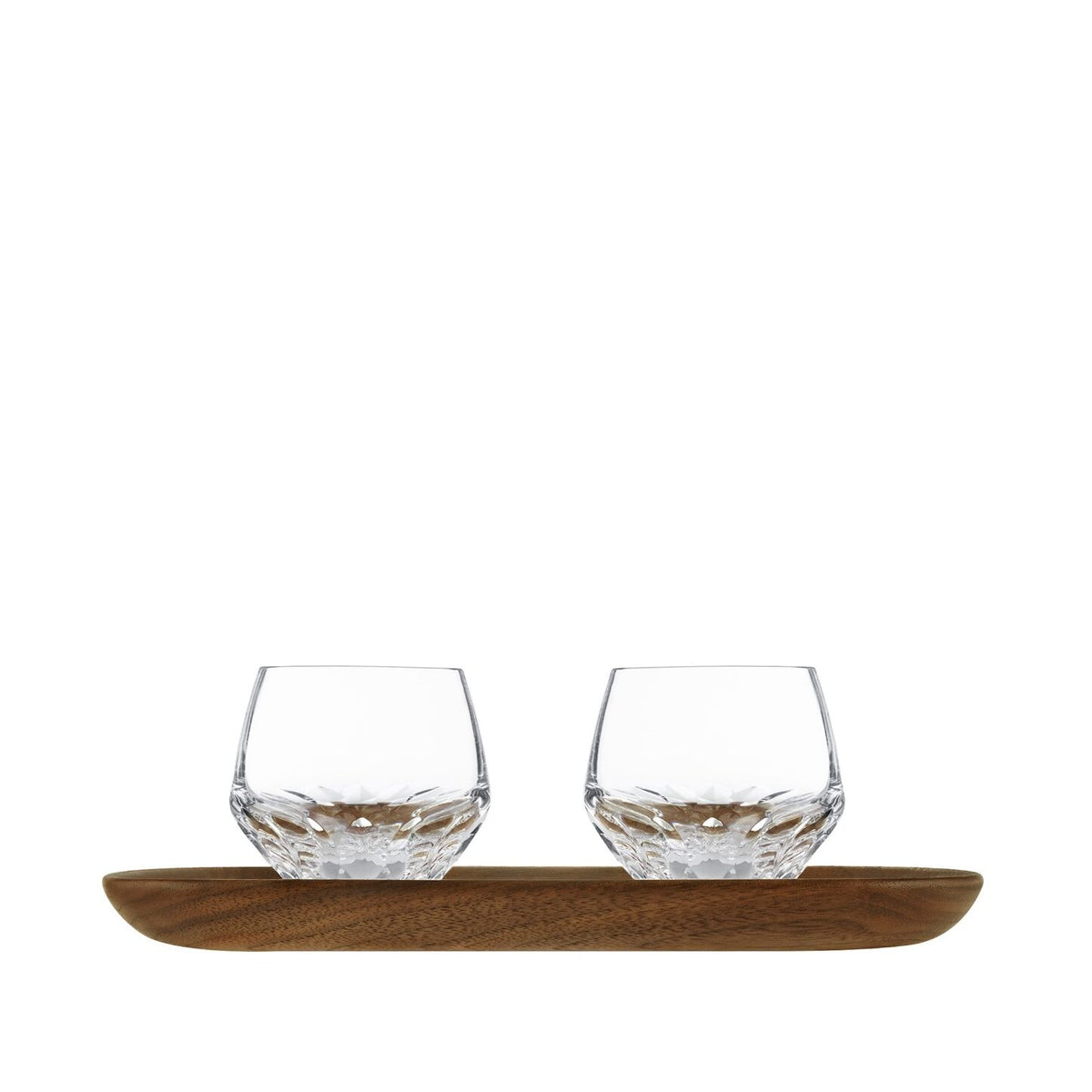 Saint-Louis Folia Espresso Tumblers and Tray Set on a white background