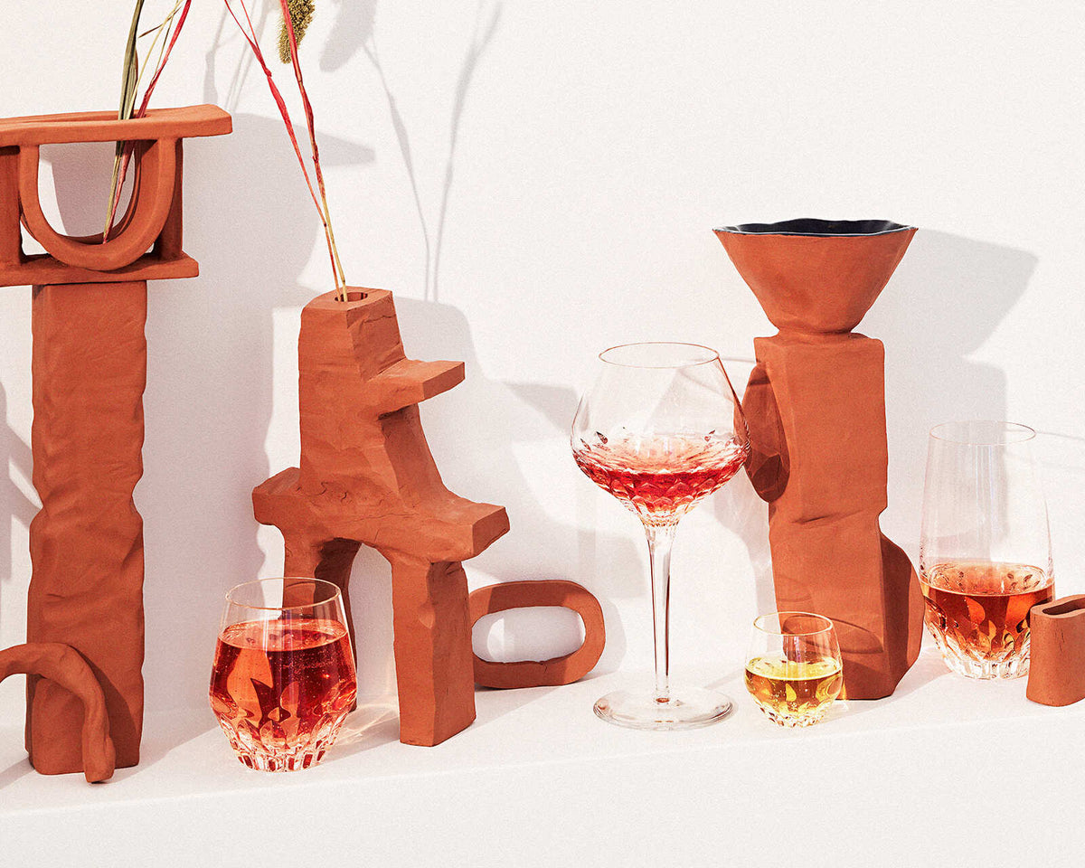 Saint-Louis Folia Highball in a styled lifestyle setting