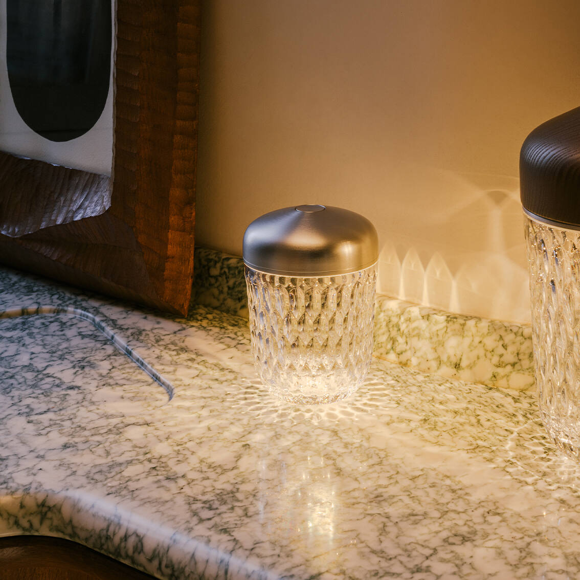 Saint-Louis Folia Mini Portable Lamp in a styled lifestyle setting
