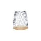 Saint-Louis Folia Photophore, Large, Natural Wood
