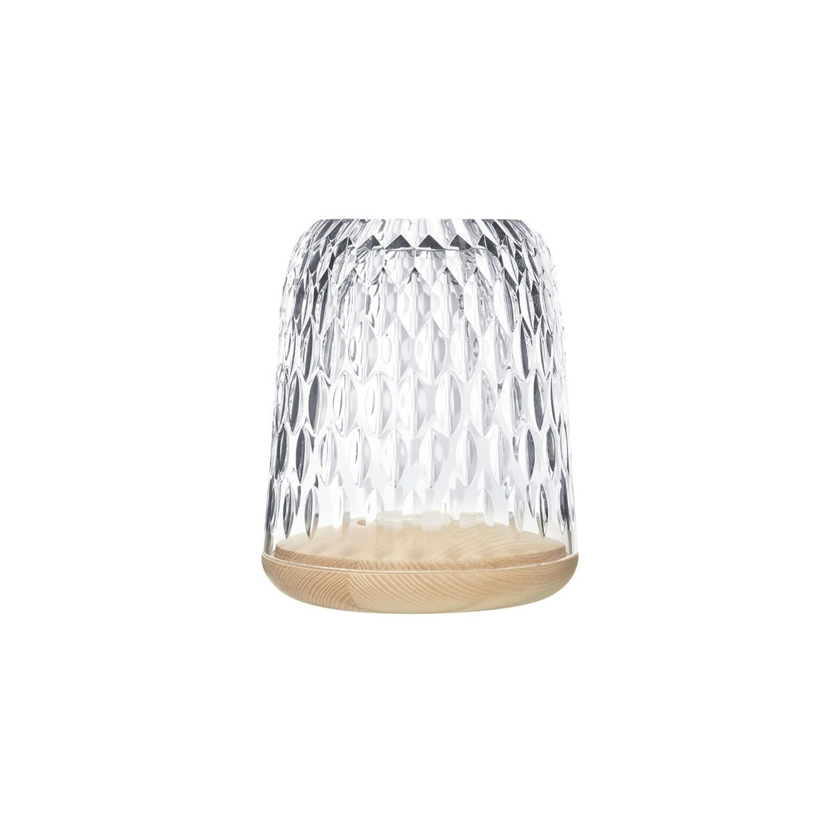 Saint-Louis Folia Photophore, Large, Natural Wood
