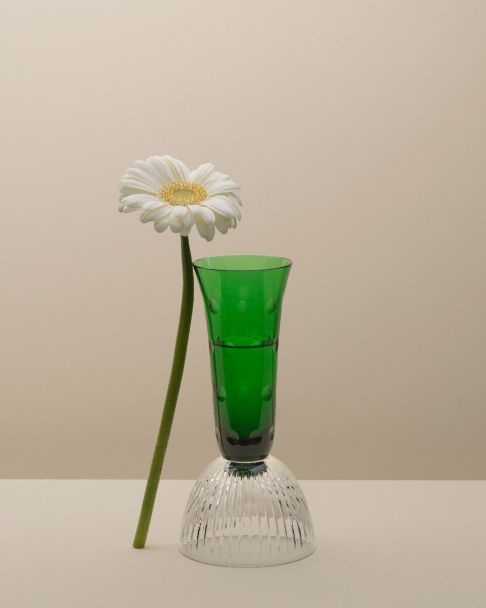 Saint-Louis Les Endiablés Bubbles Flute in a styled lifestyle setting