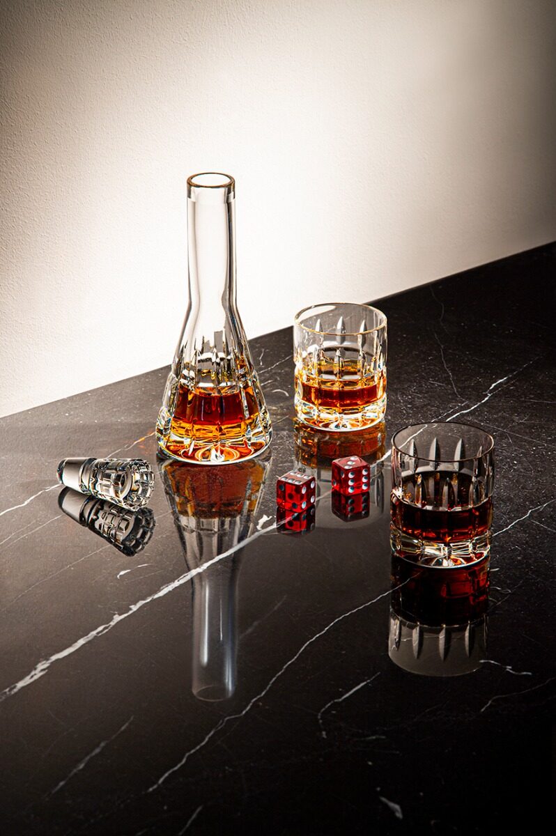 Saint-Louis Manhattan Rock Glasses, Set of 2 in a styled lifestyle setting