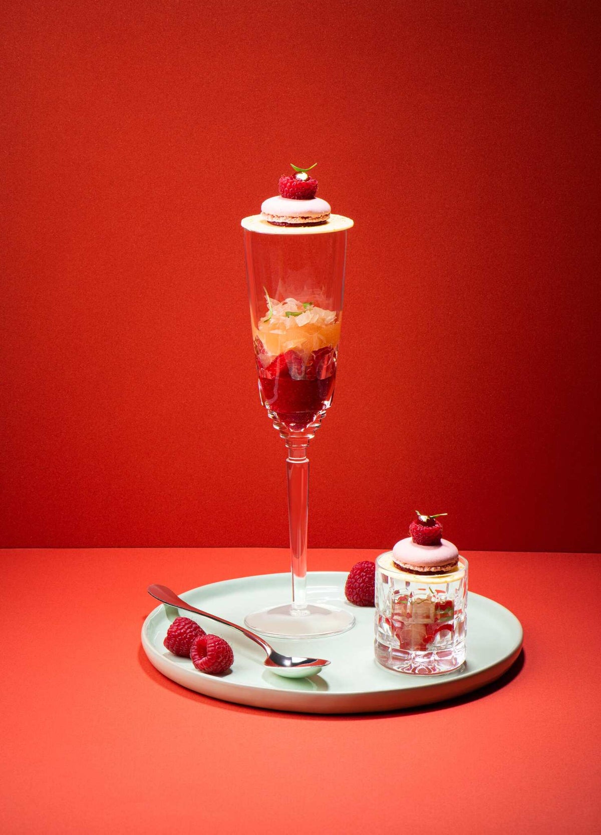 Saint-Louis Oxymore Champagne Flute in a styled lifestyle setting