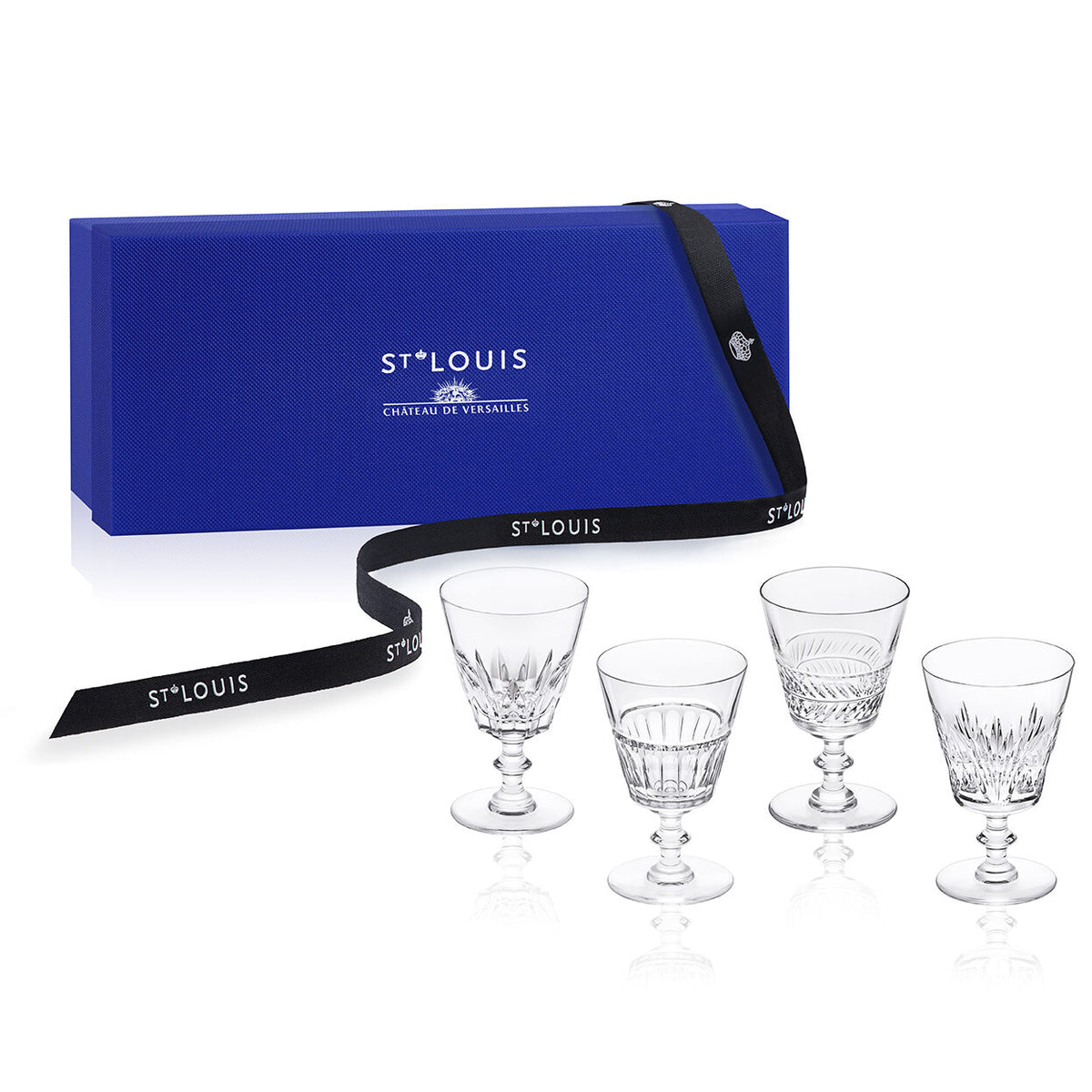 Saint-Louis Queens Hall Glasses, Set of 4 on a white background