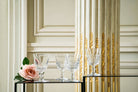Saint-Louis Queens Hall Glasses, Set of 4 in a styled lifestyle setting