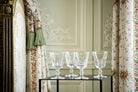 Saint-Louis Queens Hall Glasses, Set of 4 in a styled lifestyle setting
