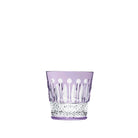 Saint-Louis Tommy Medium Old Fashioned Glass #3 Purple on a white background