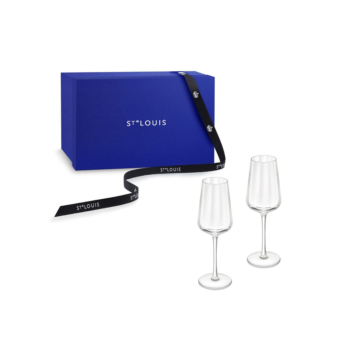 Saint-Louis Twist 1586 Fortified Wine Glasses, Set of 2 on a white background