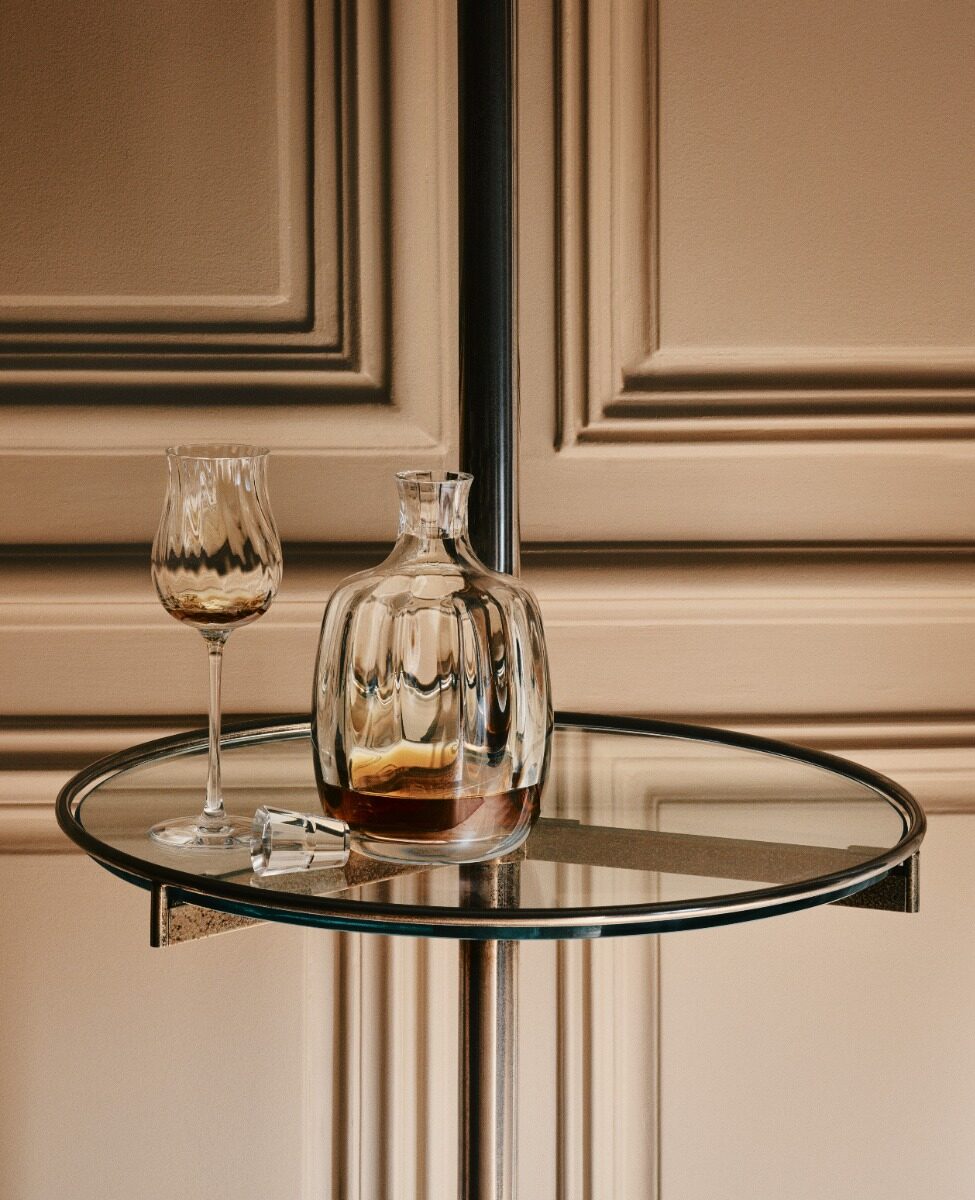 Saint-Louis Twist 1586 Spirits Tasting Set in a styled lifestyle setting