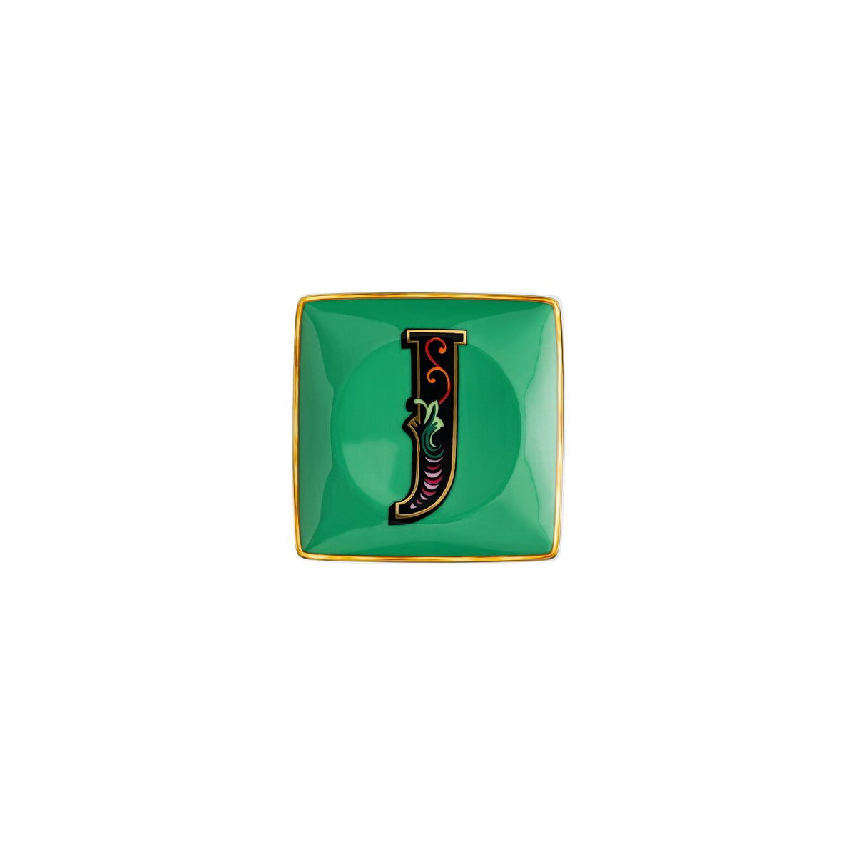 Versace Alphabet Canape Dish, 4 3/4 in, Square – J