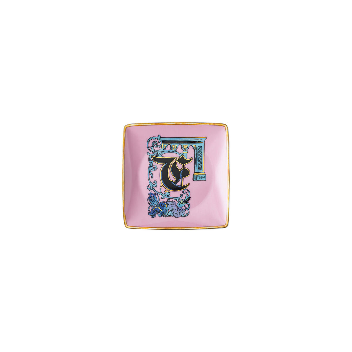 Versace Alphabet Canape Dish, 4 3/4 in, Square – F