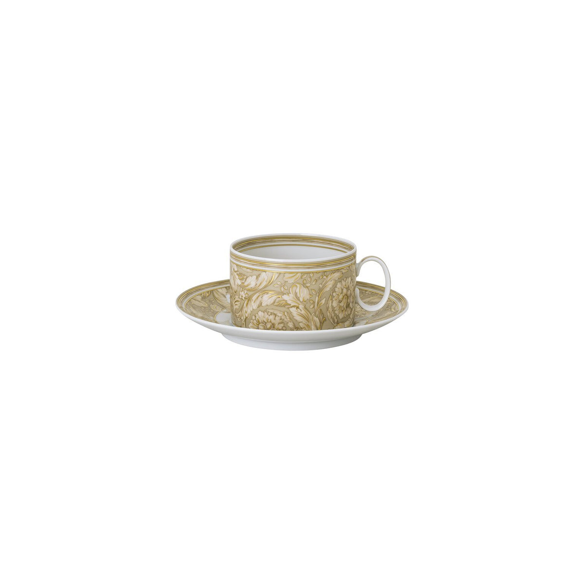 Versace Barocco Beige Tea Cup & Saucer