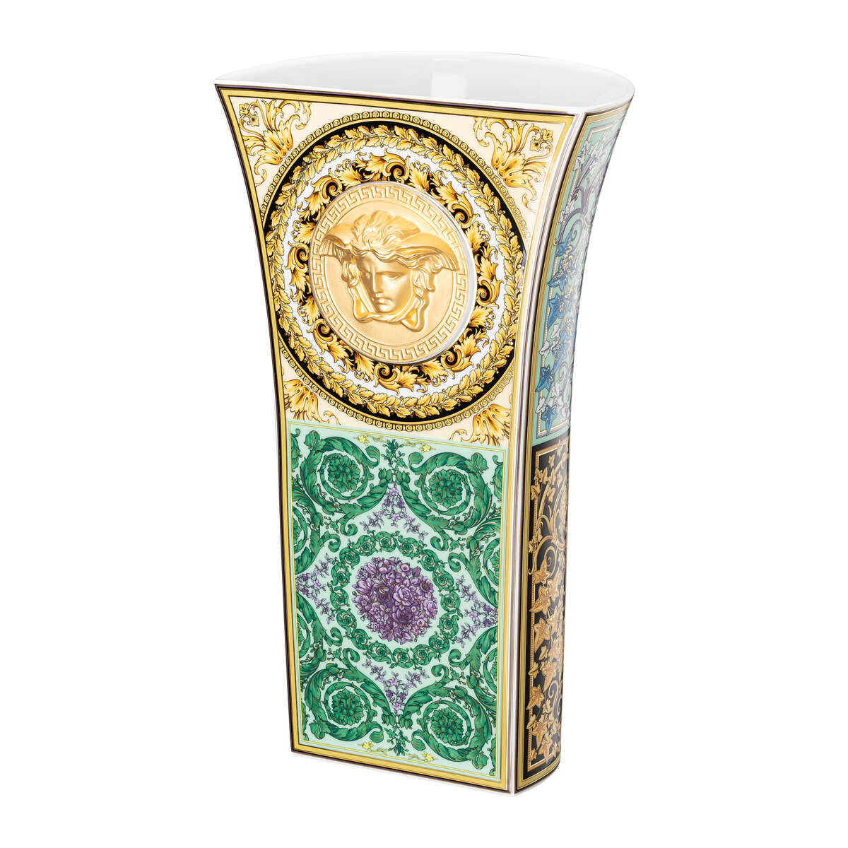 Versace Barocco Mosaic Vase, 13 1/2 in, view 3