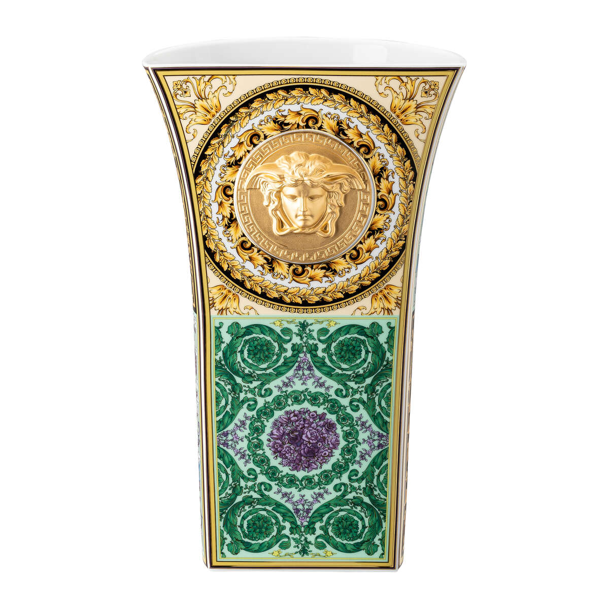 Versace Barocco Mosaic Vase, 13 1/2 in