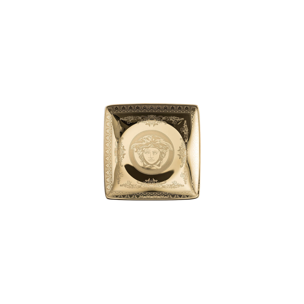 Versace Golden Medusa Canape Dish, 4 3/4 in, Square