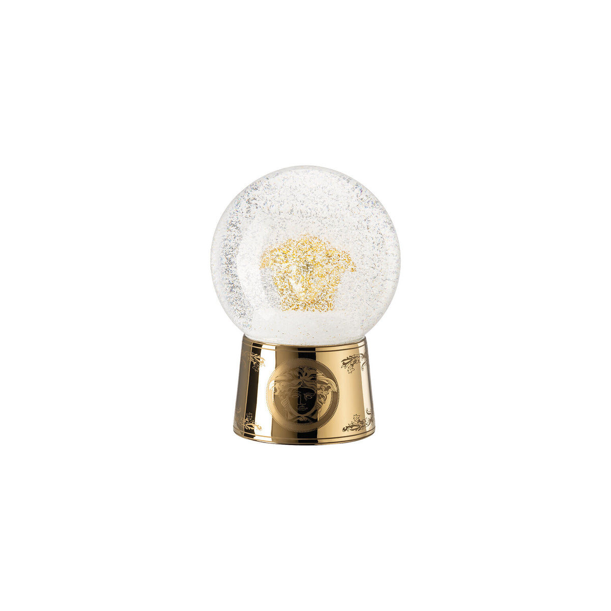 Versace Golden Medusa Snow Sphere, 4 1/2 in