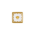 Versace I Love Baroque Canape Dish, 4 3/4 in, Square, Bianco