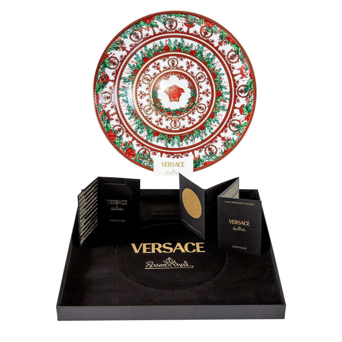 Versace I Love Baroque Holiday Christmas Plate, view 6