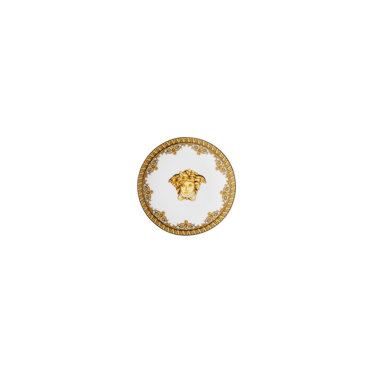 Versace I Love Baroque Plate, 4 in, Bianco
