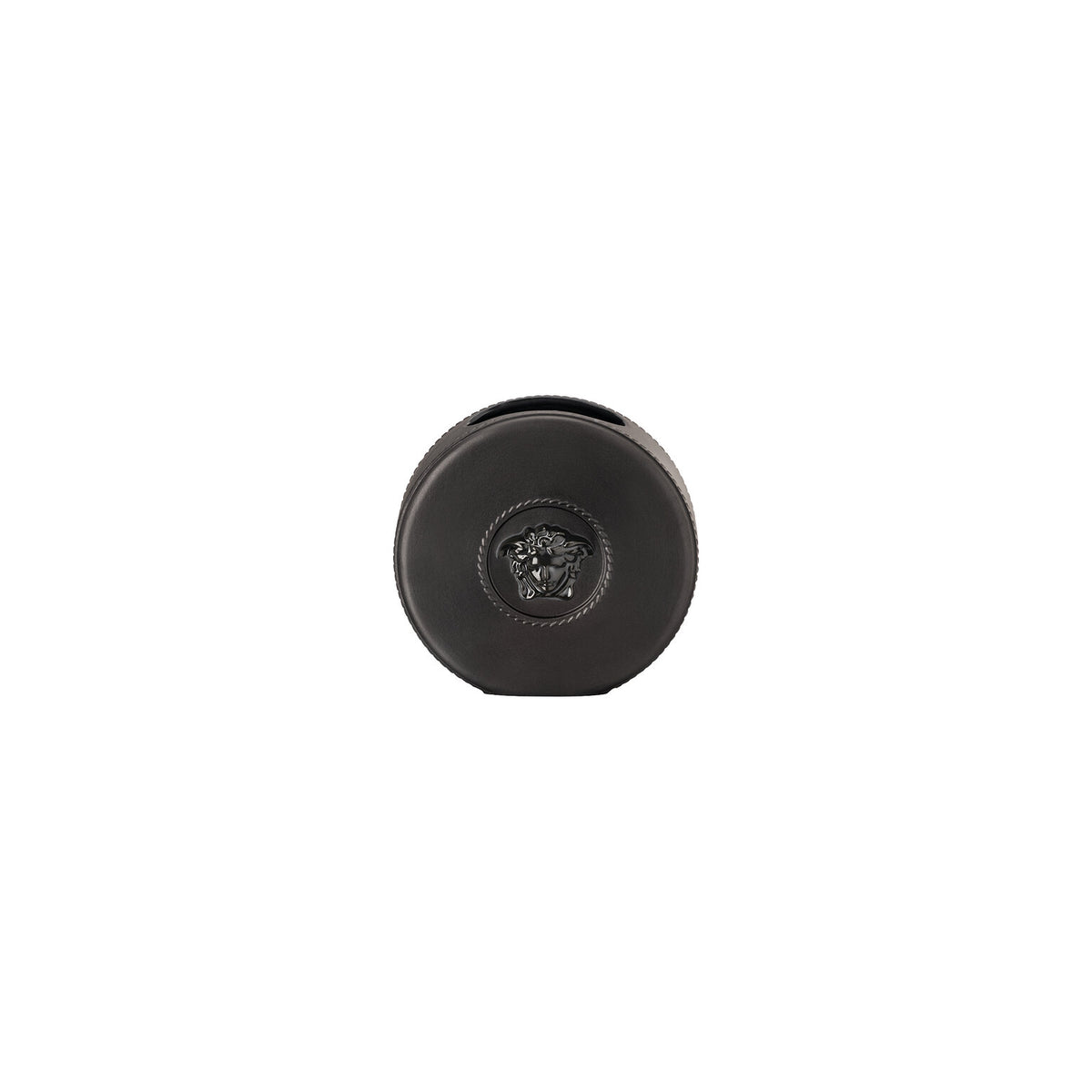 Versace La Medusa Mini Vase, 4 in, Black, Round