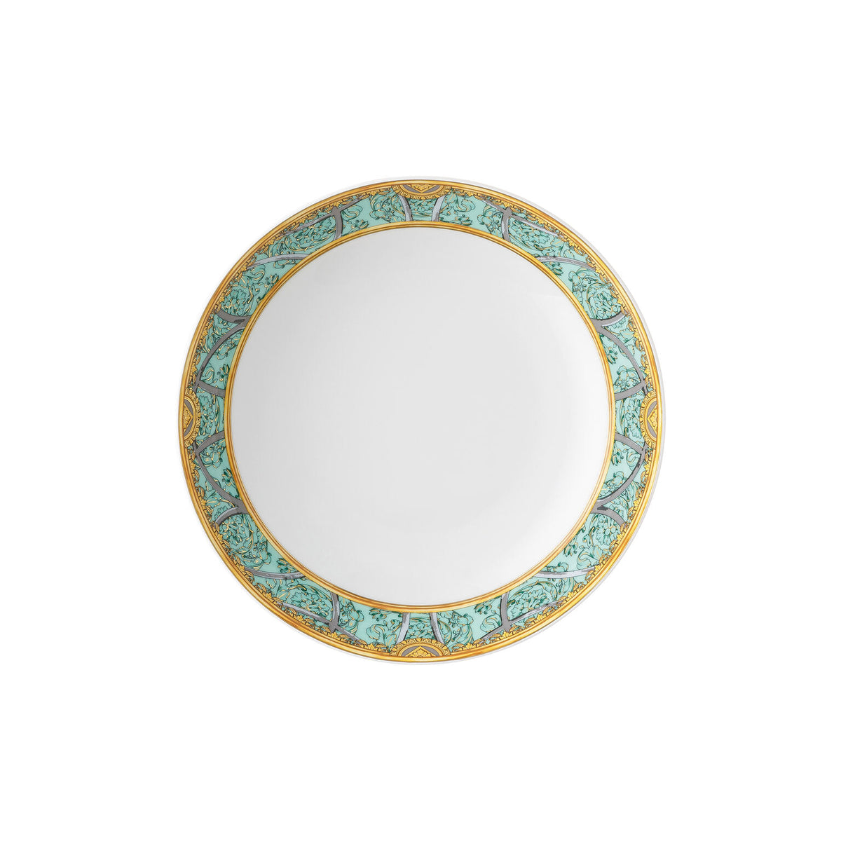 Versace La Scala del Palazzo Rim Soup, 8 2/3 in, Verde