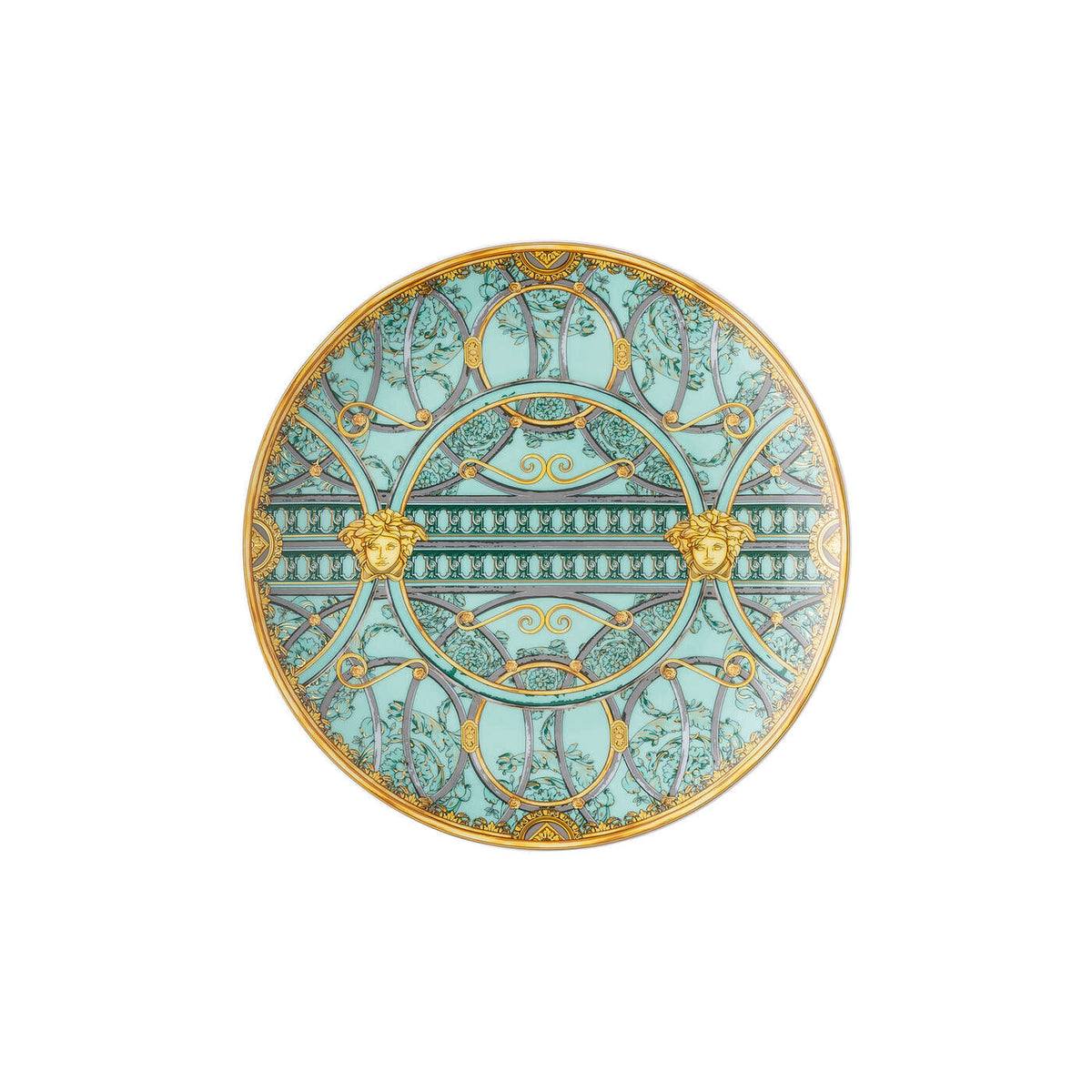 Versace La Scala del Palazzo Salad Plate, 8 1/4 in, Verde