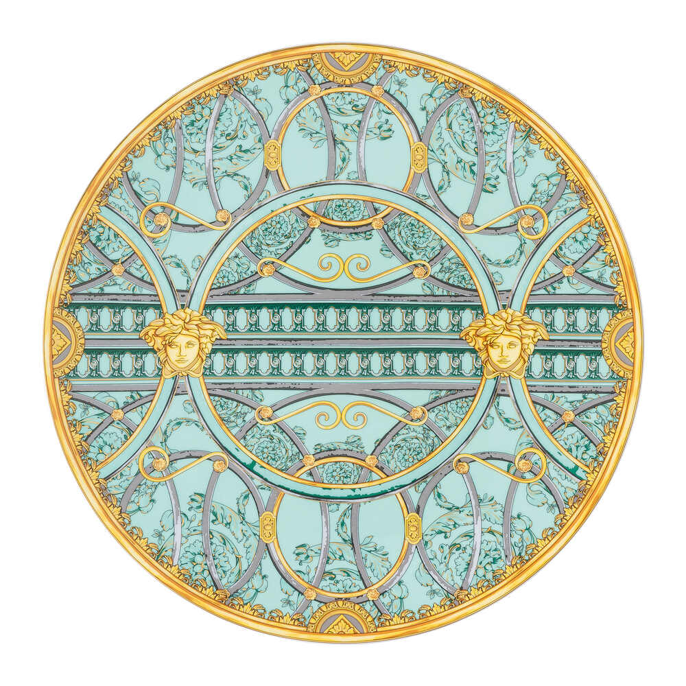 Versace La Scala del Palazzo Service Plate, 13 in, Verde