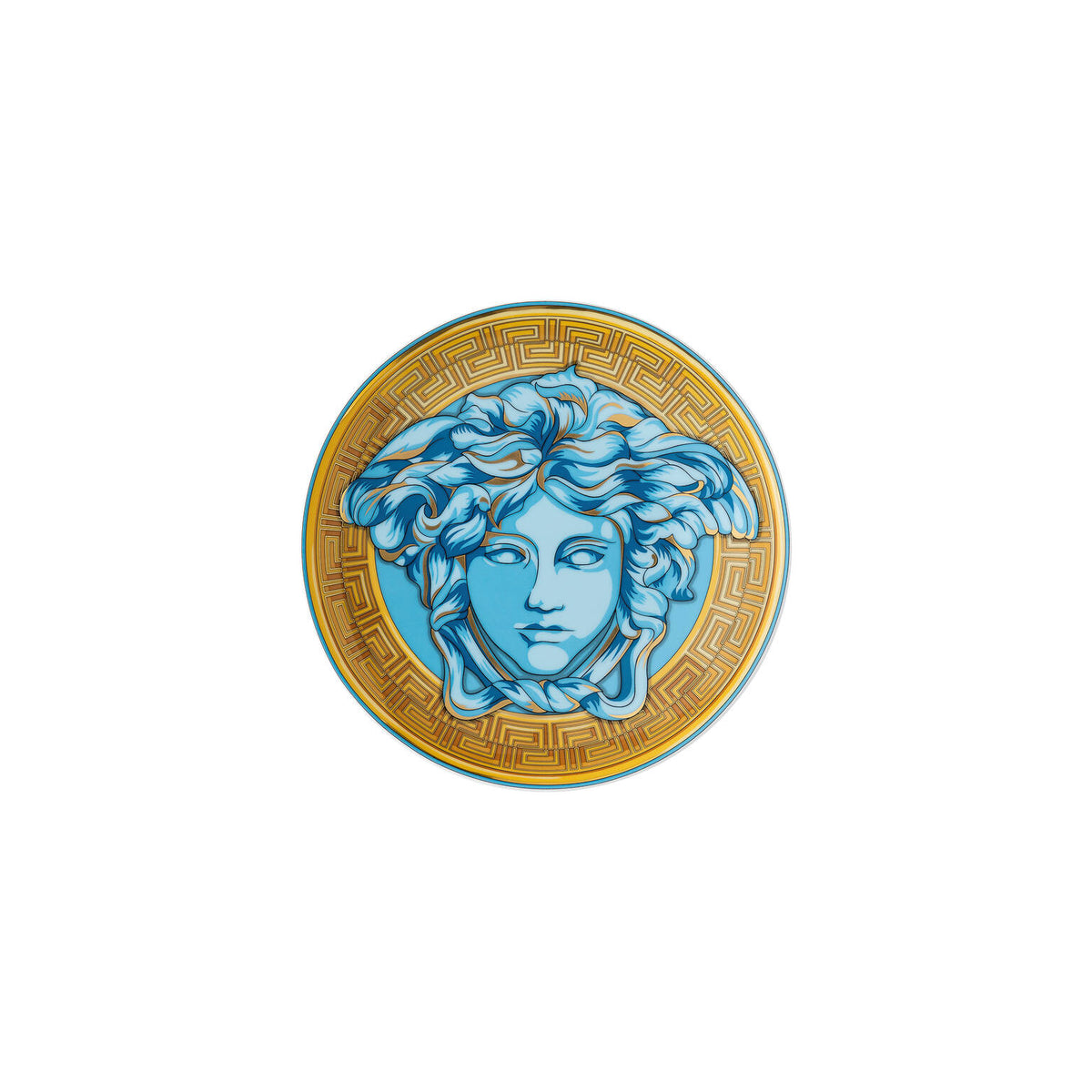Versace Medusa Amplified Blue Coin Bread & Butter Plate, 6 2/3 in