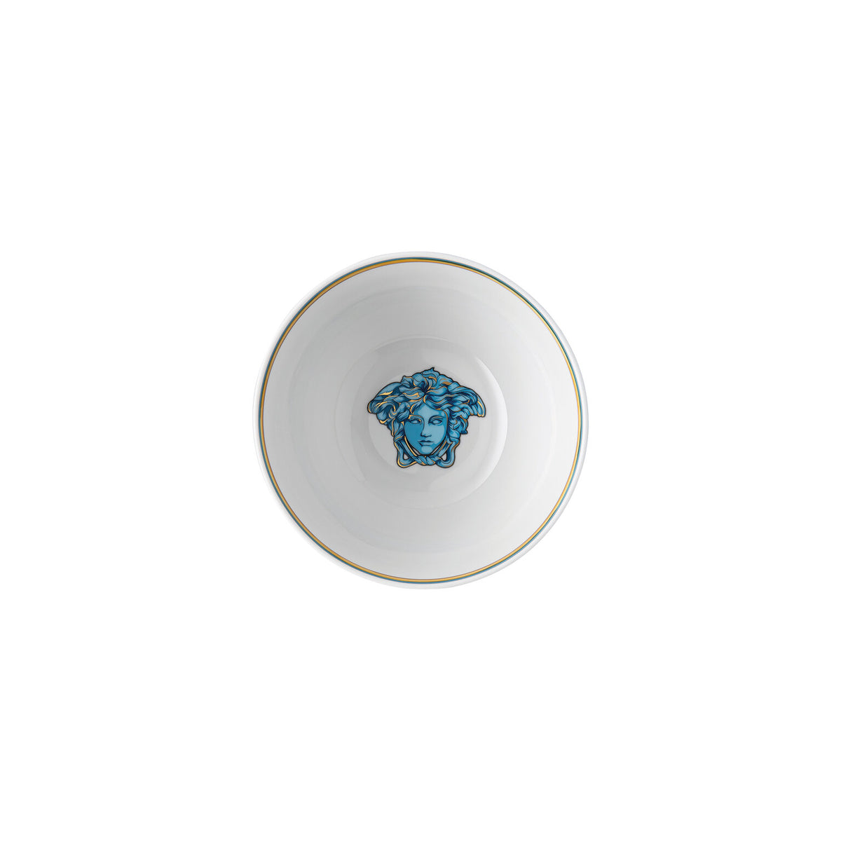 Versace Medusa Amplified Blue Coin Soup Bowl, 6 in, view 3