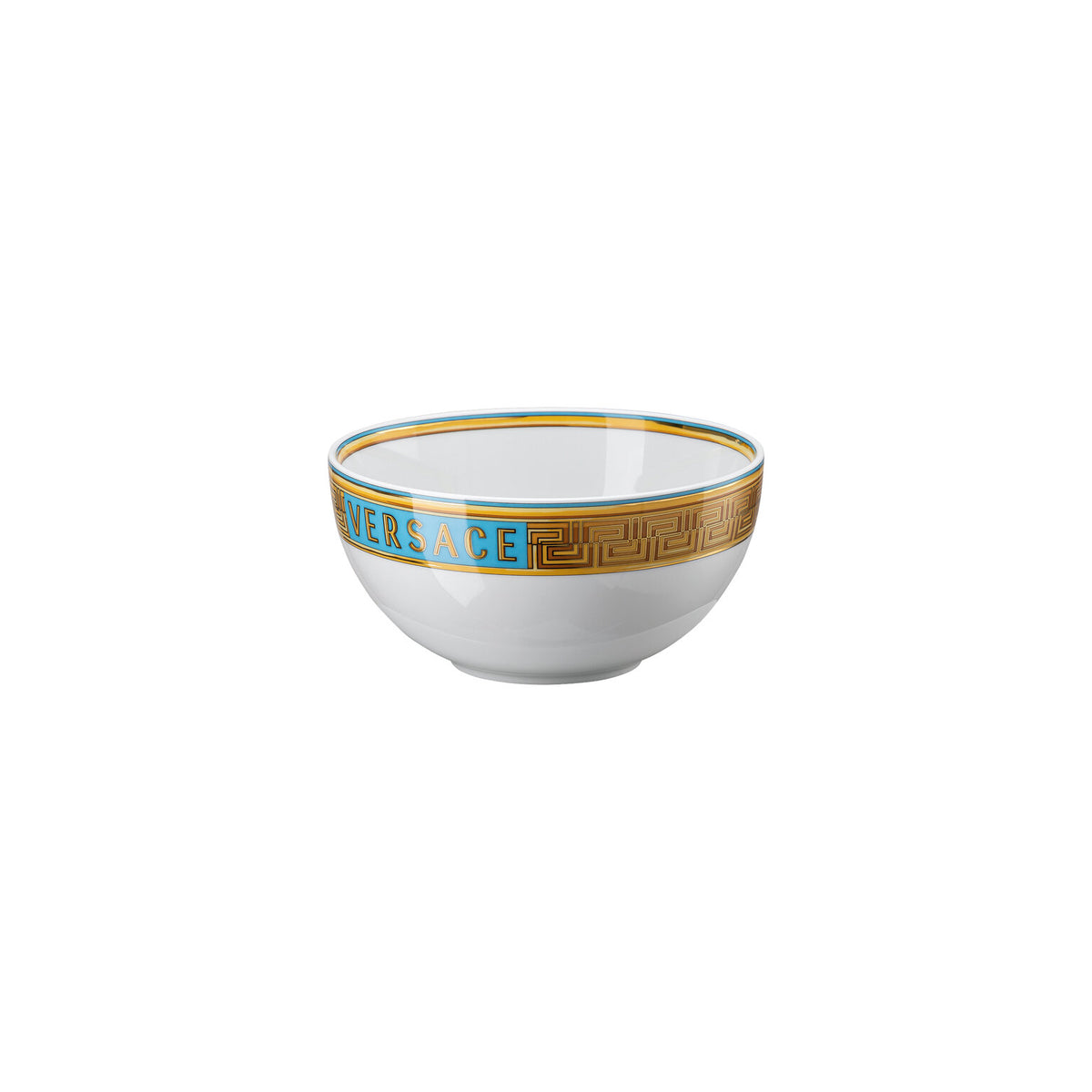 Versace Medusa Amplified Blue Coin Soup Bowl, 6 in, view 4
