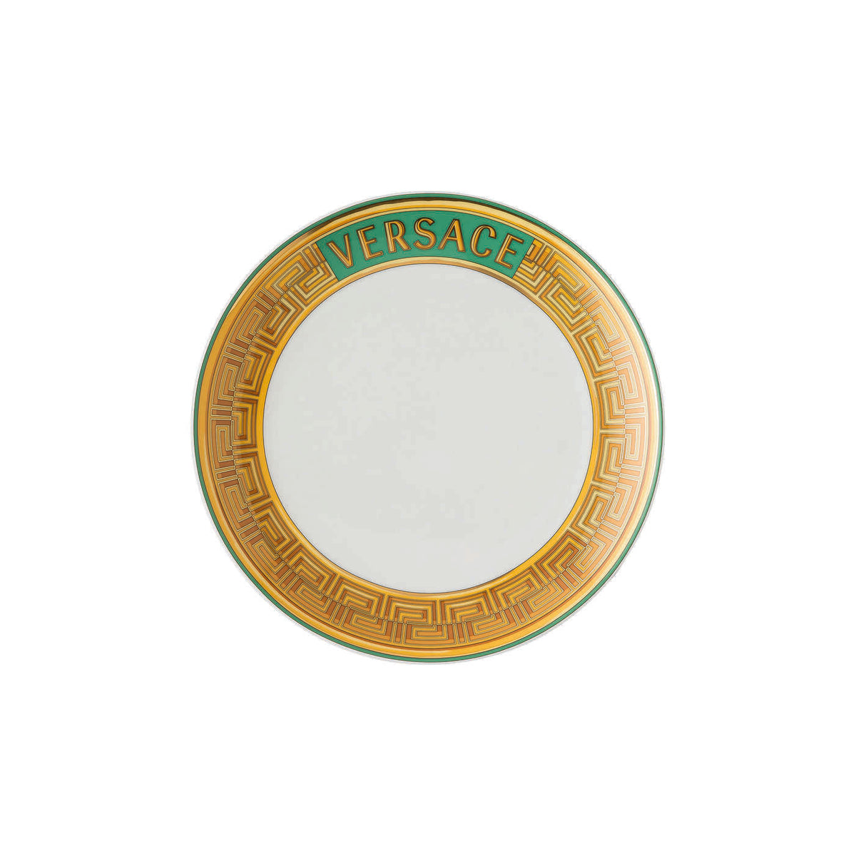 Versace Medusa Amplified Green Coin Salad Plate, 8 1/4 in