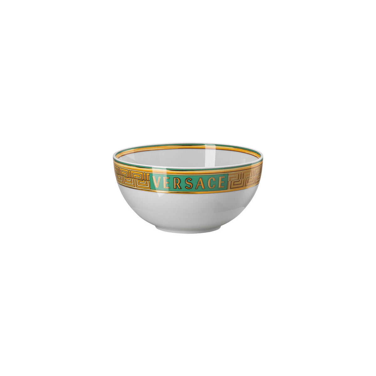 Versace Medusa Amplified Green Coin Soup Bowl, 6 in