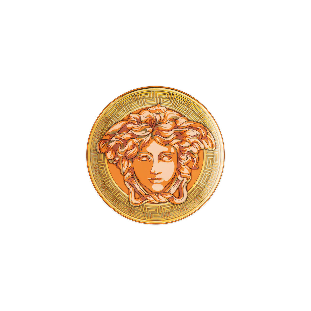 Versace Medusa Amplified Orange Coin Bread & Butter Plate, 6 2/3 in