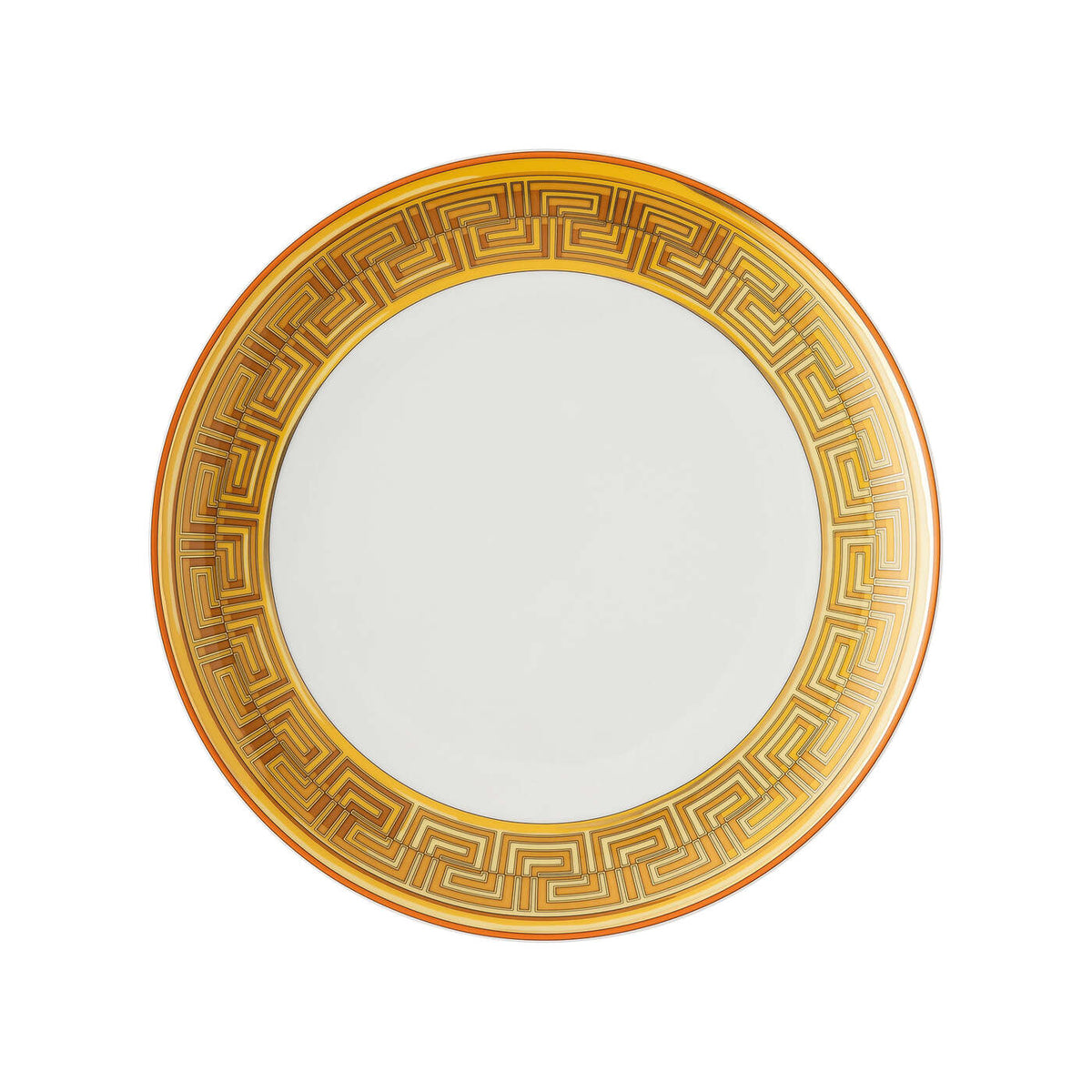 Versace Medusa Amplified Orange Coin Dinner Plate, 11 in
