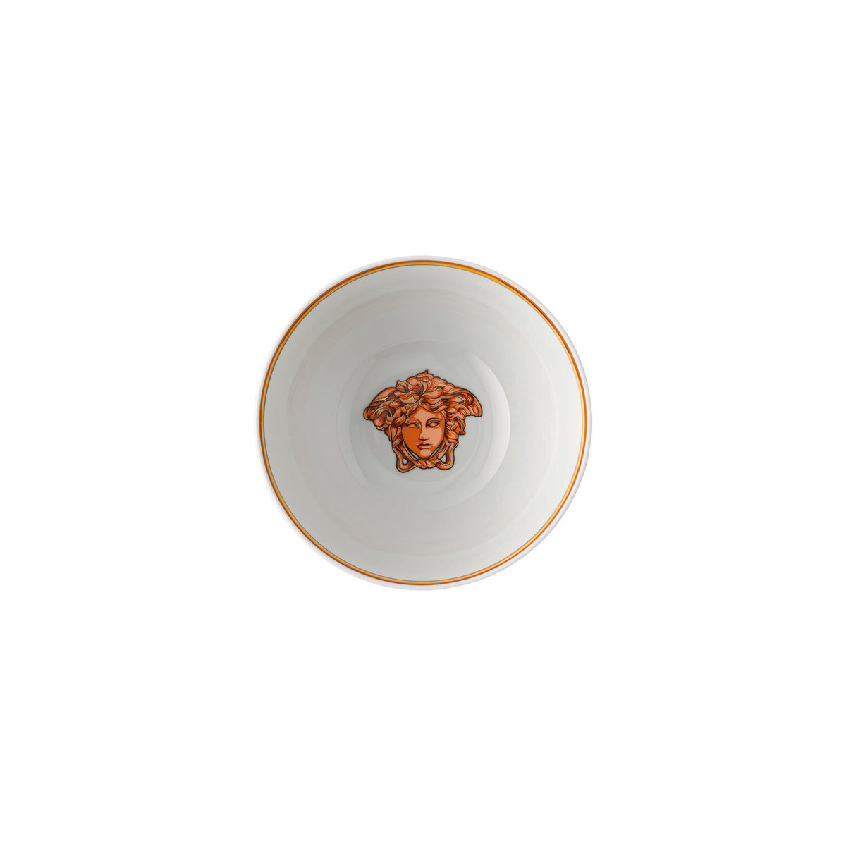 Versace Medusa Amplified Orange Coin Soup Bowl, 6 in, view 3