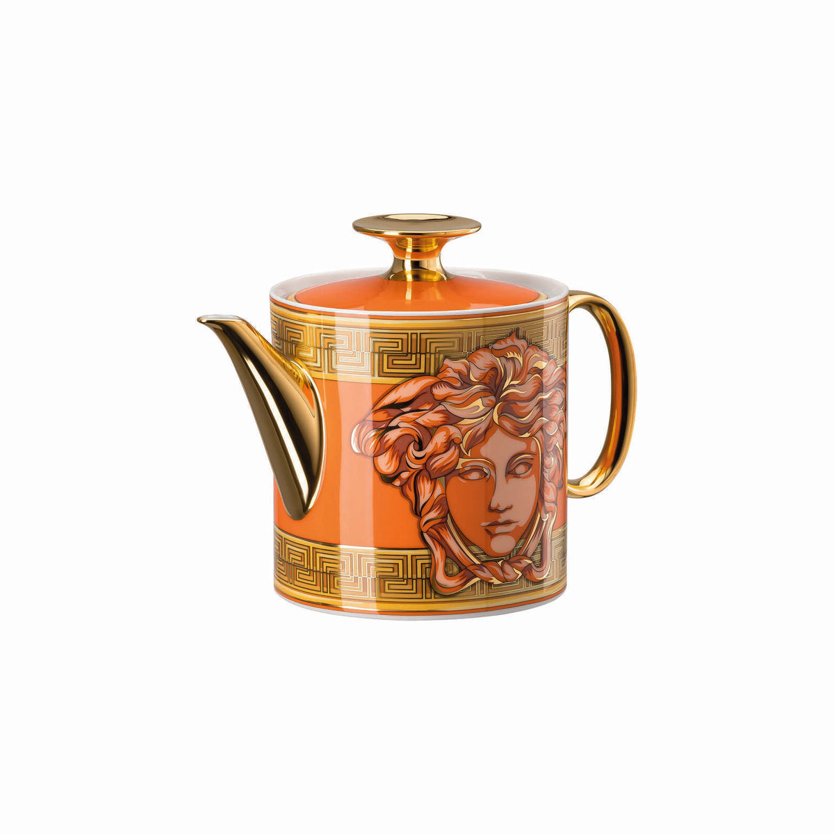 Versace Medusa Amplified Orange Coin Tea Pot, view 4