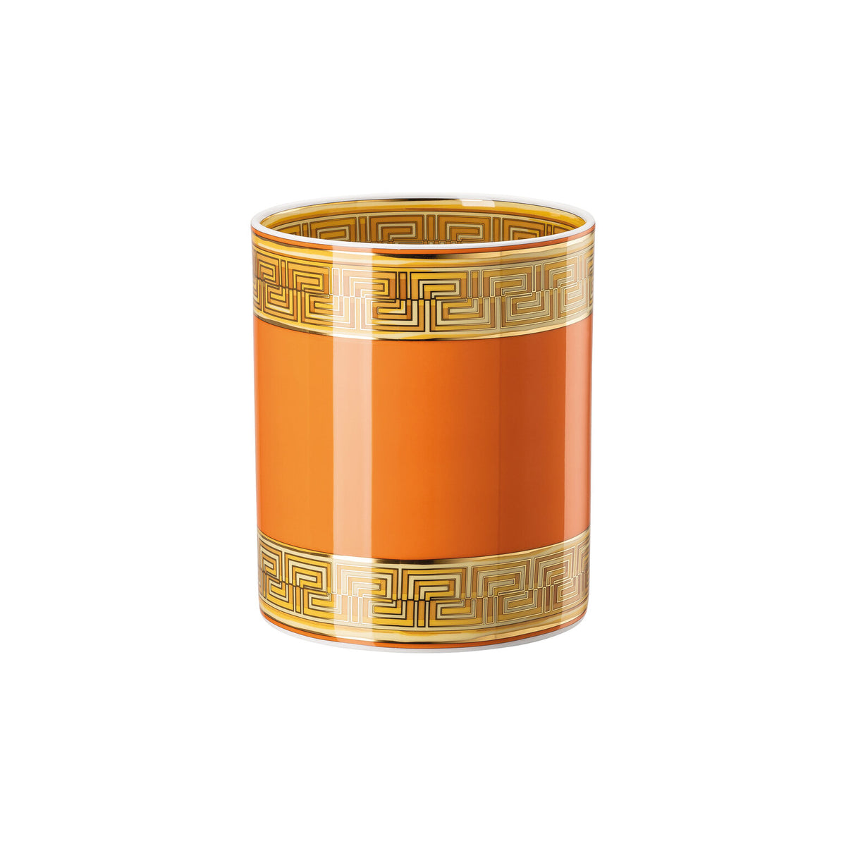 Versace Medusa Amplified Orange Coin Vase, 7 in, view 2