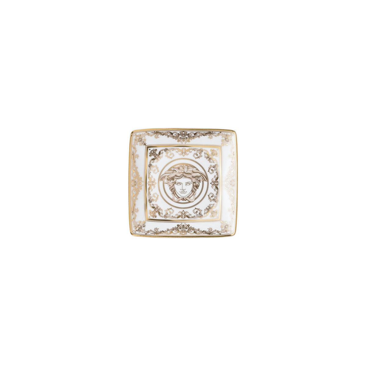 Versace Medusa Gala Canape Dish, 4 3/4 in, Square