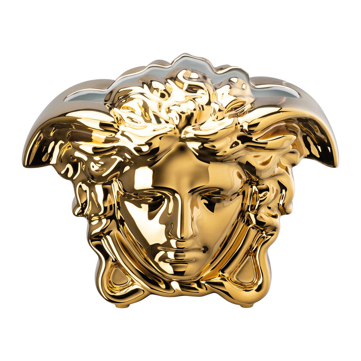 Versace Medusa Grande Vase, 11 3/4 in, Gold