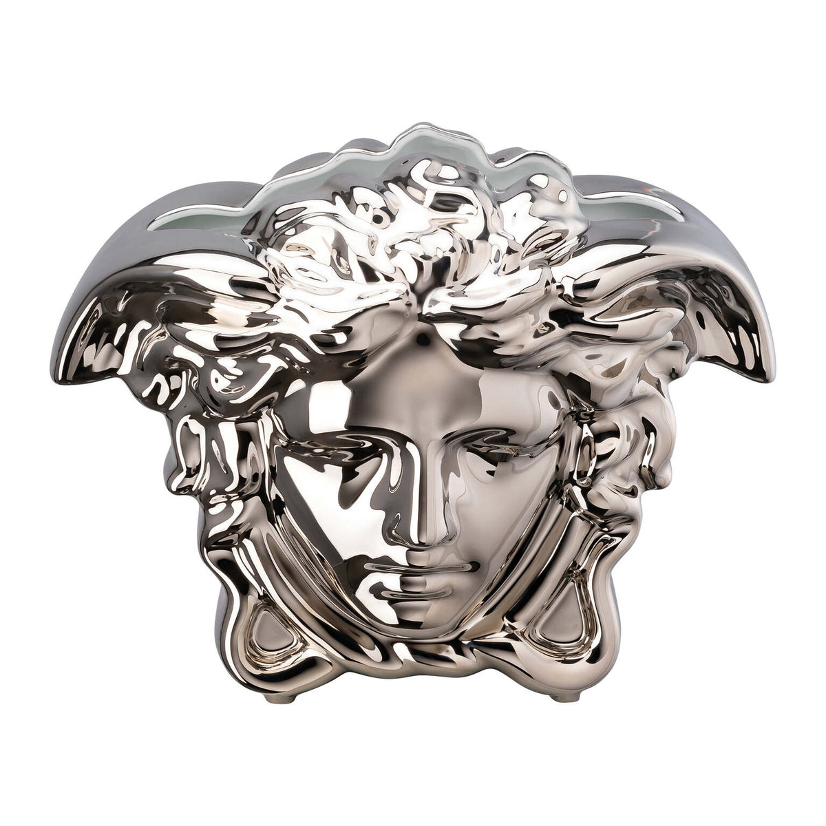 Versace Medusa Grande Vase, 11 3/4 in, Silver