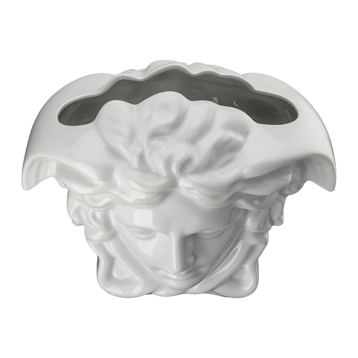Versace Medusa Grande Vase, 11 3/4 in, White, view 3