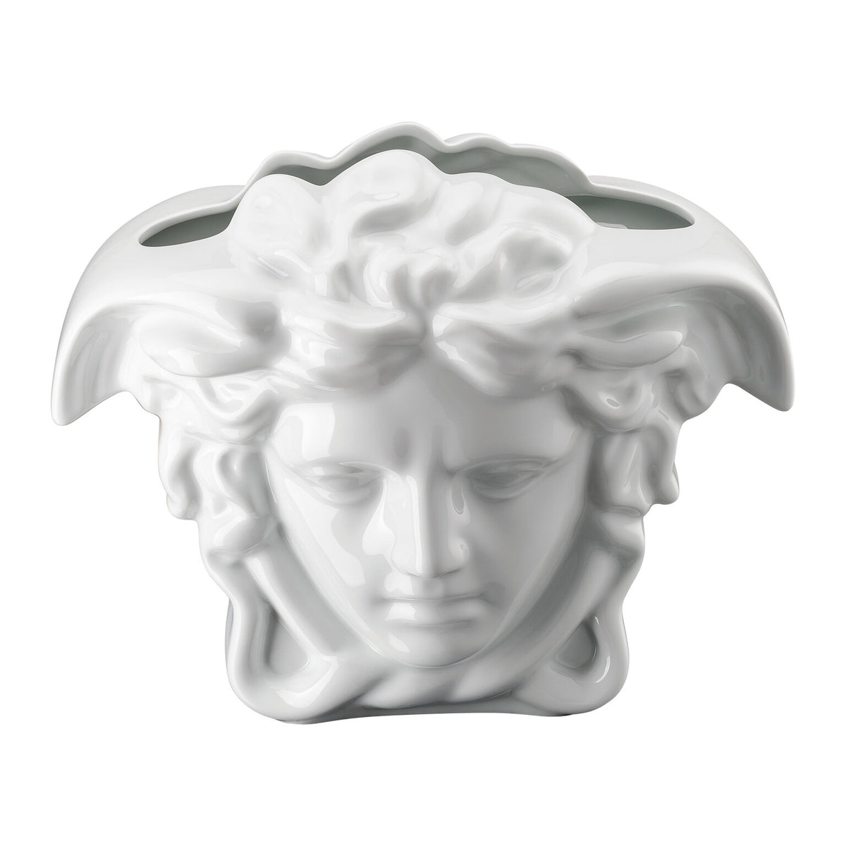 Versace Medusa Grande Vase, 11 3/4 in, White