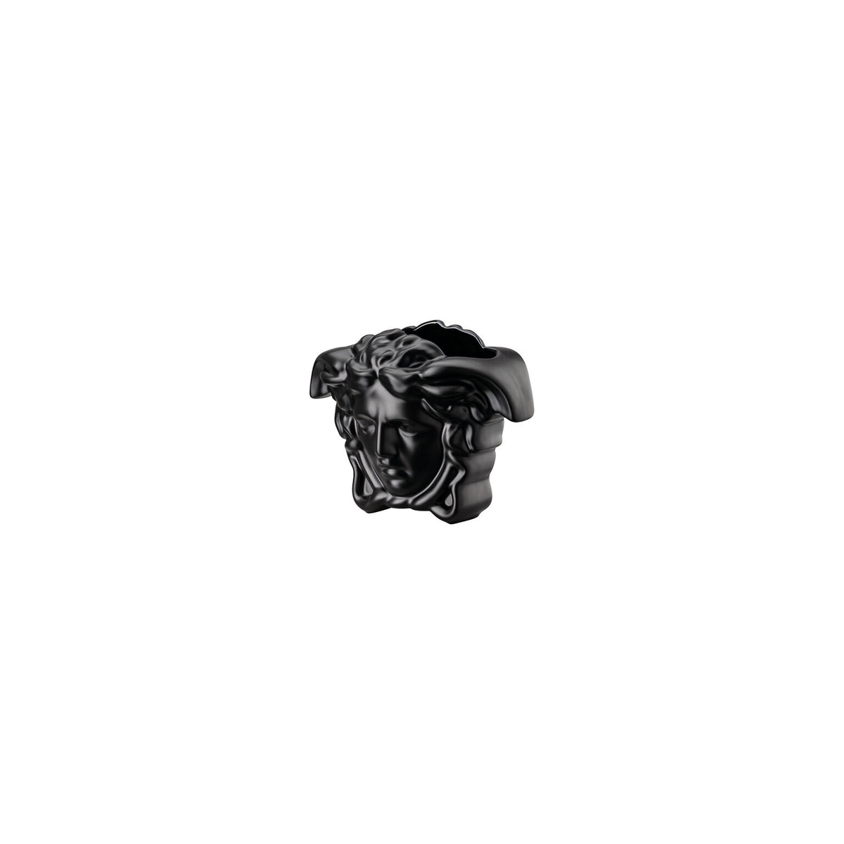 Versace Medusa Grande Vase, 3 1/2 in, Black, view 2