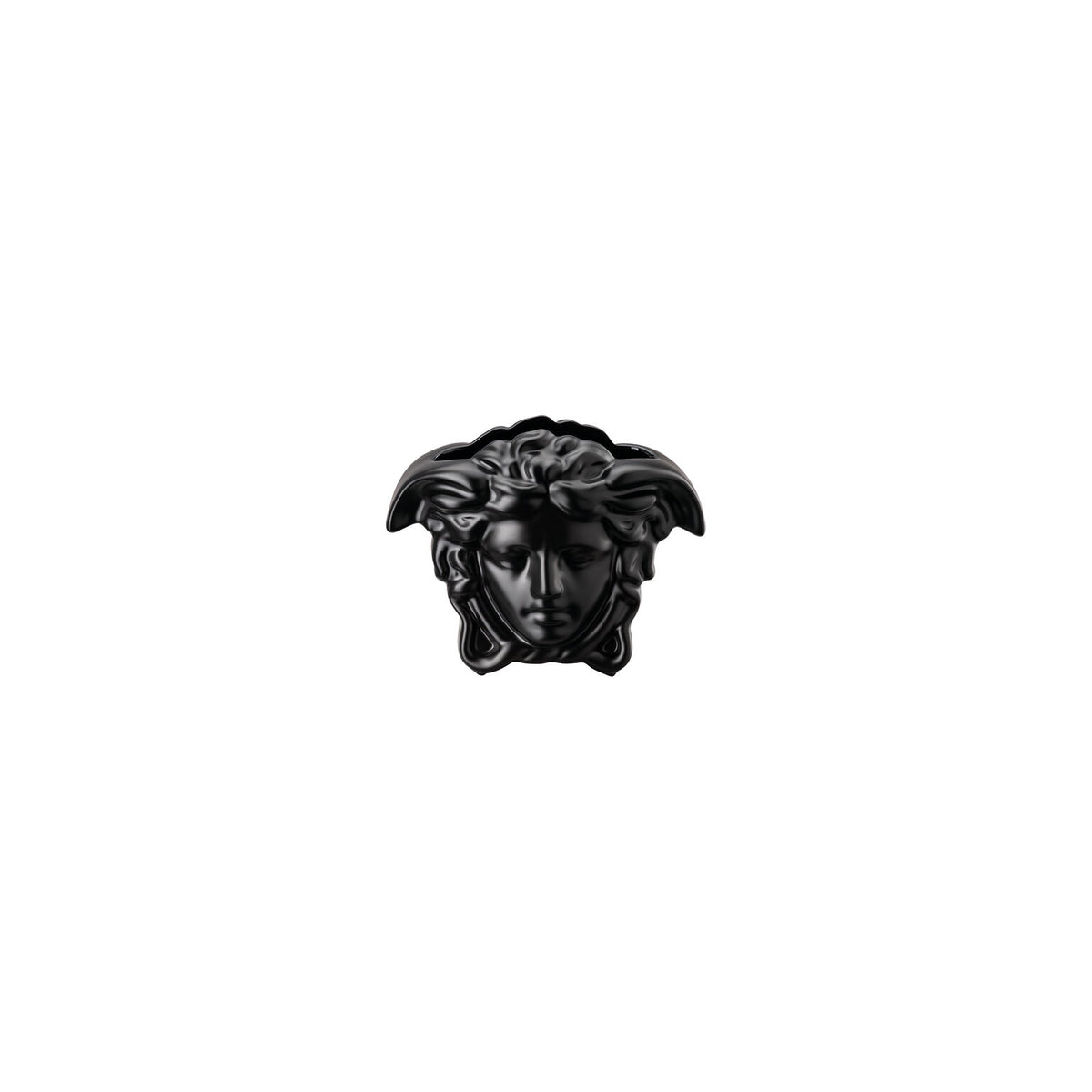 Versace Medusa Grande Vase, 3 1/2 in, Black