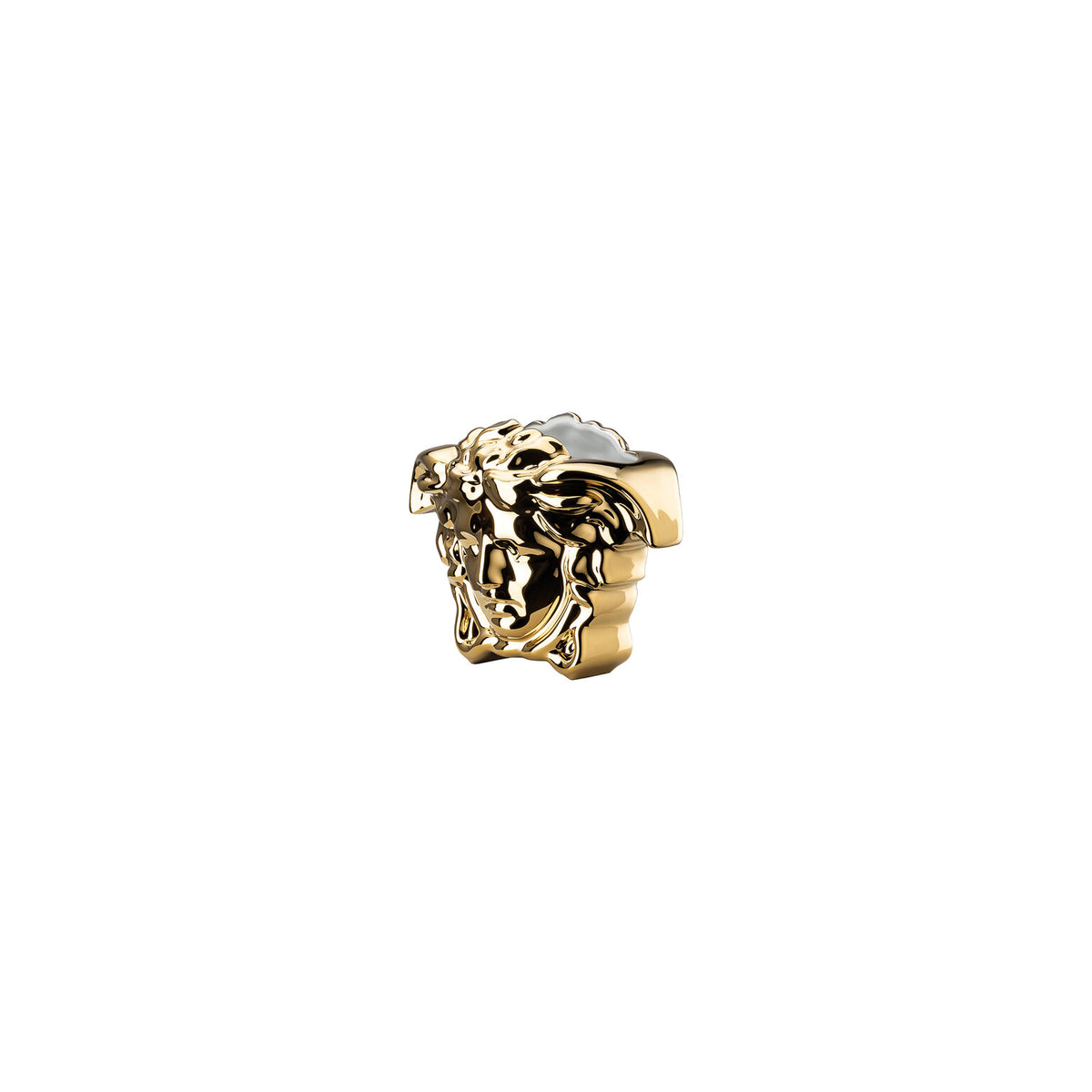 Versace Medusa Grande Vase, 3 1/2 in, Gold, view 2