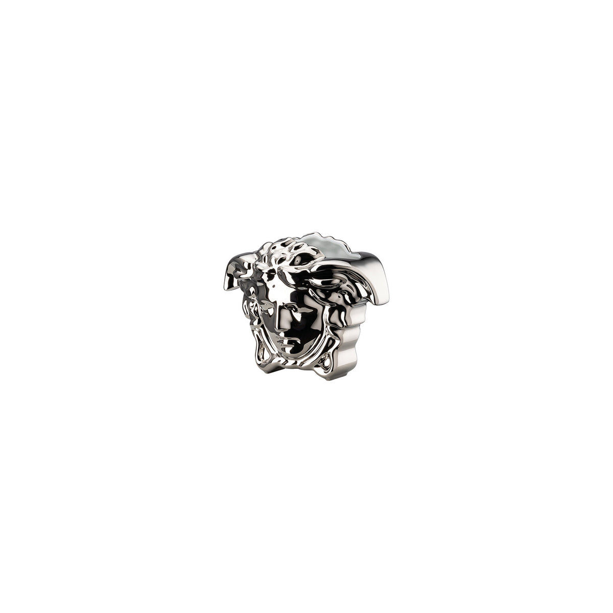 Versace Medusa Grande Vase, 3 1/2 in, Silver, view 2