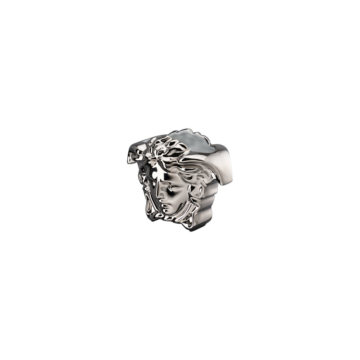 Versace Medusa Grande Vase, 3 1/2 in, Silver, view 3