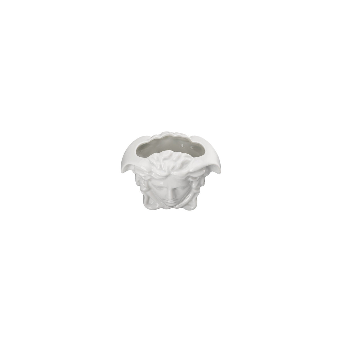 Versace Medusa Grande Vase, 3 1/2 in, White, view 3
