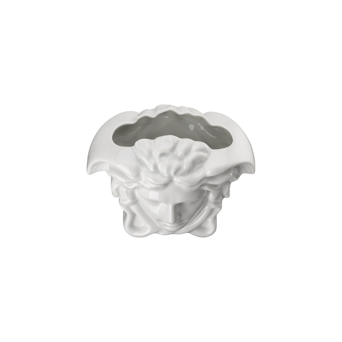 Versace Medusa Grande Vase, 6 in, White, view 2